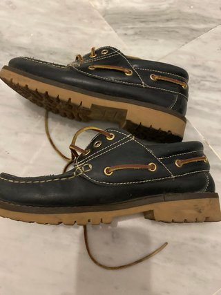 Nauticos de piel  PAYMA Negro/Marron Talla 38