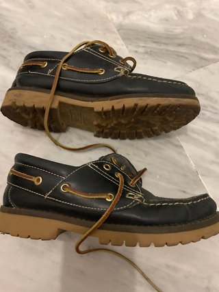 Nauticos de piel  PAYMA Negro/Marron Talla 38