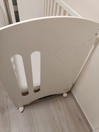 Cuna blanca Osito+ Colchón + Colchón viaje