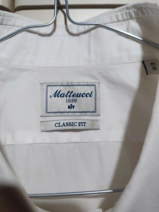 Camicia bianca uomo cerimonia colletto italiano 46