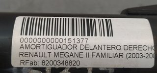 AMORTIGUADOR DELANTERO DERECHO RENAULT MEGANE II FAMILIAR Authentique Confort