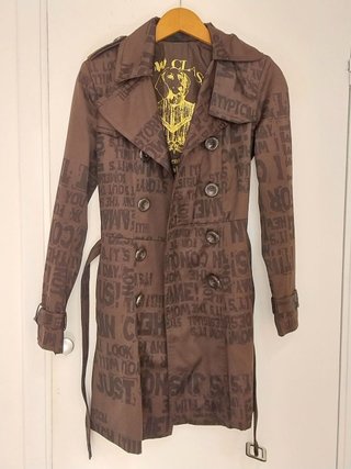 Gabardina Desigual Cruzada Marrón - Talla S