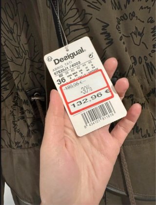 Parka Desigual nuova verde militare taglia S