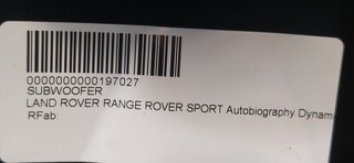 SUBWOOFER LAND ROVER RANGE ROVER SPORT Autobiography Dynamic