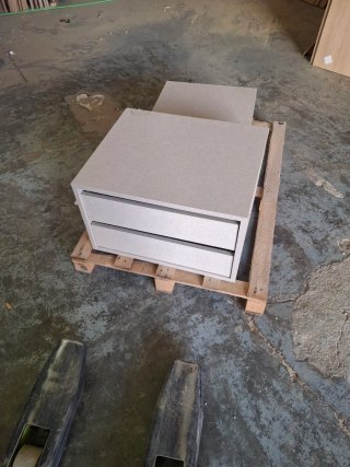 Cajonera beige 2 cajones de 36x60x50 dos cajones