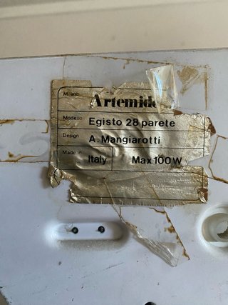 Applique Egisto Artemide anni 80