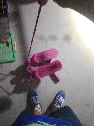 Máquina de pasos rosa