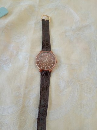 Orologio Skagen Uomo Pelle Marrone Oro