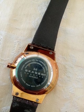 Orologio Skagen Uomo Pelle Marrone Oro