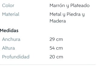 Lámpara de mesa moderna piedra y metal