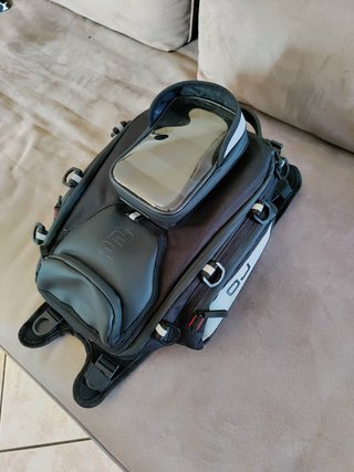 Borsa da serbatoio moto nera/grigia