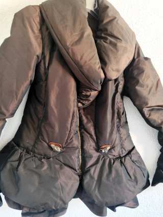Chaqueta acolchada  de plumas marrón