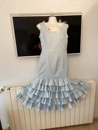 354 Vestido Flamenca Talla 36 corte sirena