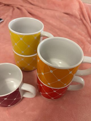 Juego de 5 tazas de cerámica