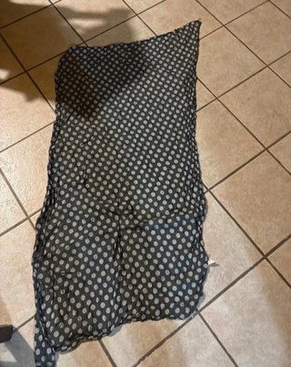 Sciarpa donna pois nero e bianco