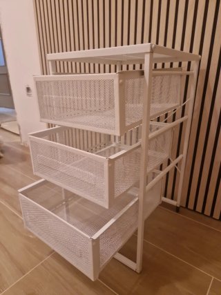 Cajonera Ikea Metal 3 Cajones Blanca