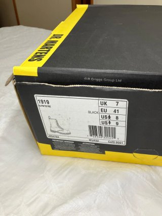 Botas Dr. Martens 1919 Piel Negra Talla 41