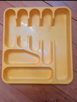 Portaposate giallo capiente 41,5x37,5x5cm