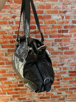 Borsa nera effetto cocco stile luxury