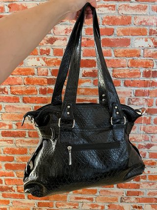 Borsa nera effetto cocco stile luxury