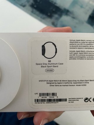 Apple Watch SE 1ª Gen Negro Espacial