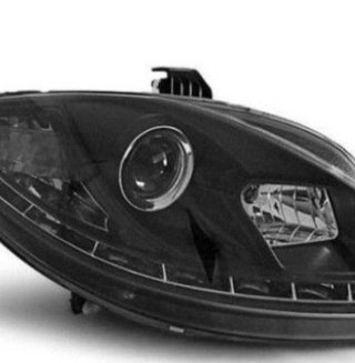 Faros delanteros para Seat Leon 2 05-09 DRL Fondo