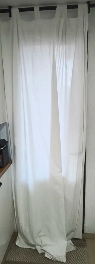 Cortinas blancas de tela