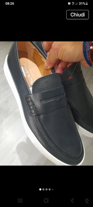 Mocassini Inglesina Pelle Blue Black Taglia 44