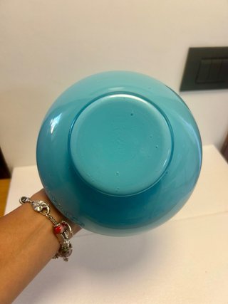 Vaso Vintage Turchese in Vetro