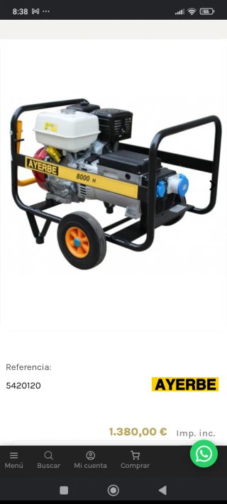 Generador Ayerbe 8000W Motor Honda