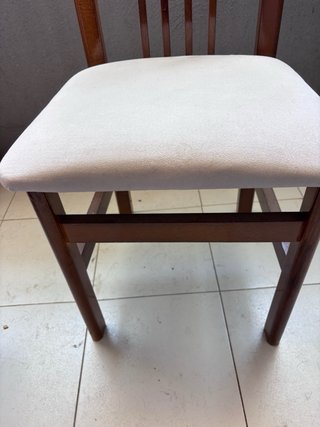 2 Sillas de Comedor Madera y Tela
