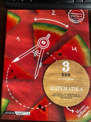 Matematika 3DBH Anaya Haritza. Nuevos.Pack 3libros