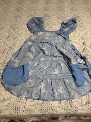 Vestido corto verano floral azul y blanco