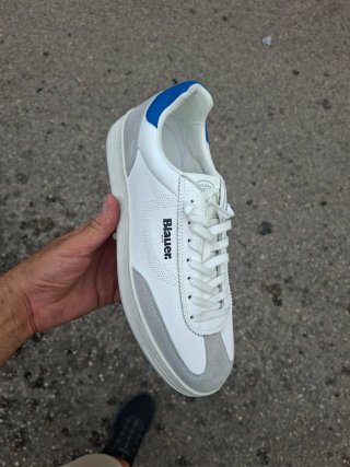 Scarpe Blauer bianche e grigie