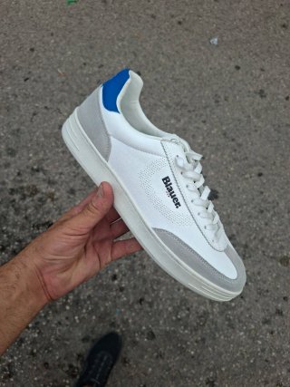 Scarpe Blauer bianche e grigie