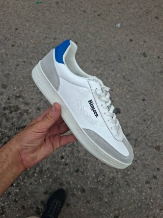 Scarpe Blauer bianche e grigie