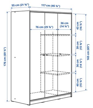 Armario Blanco IKEA 3 Puertas
