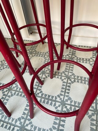 Taburetes Isimar Rojos Metal