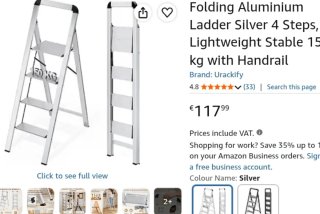 Escalera de aluminio plegable – 4 peldaños – 150 k