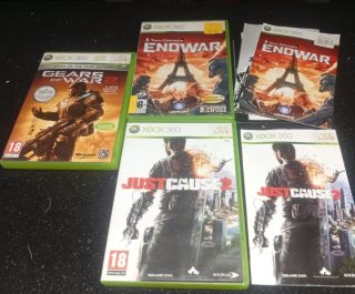 Xbox 360: Gears of War 2,EndWar,Just Cause 2 Packs