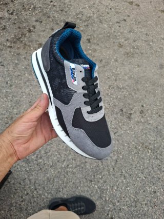 Scarpe uomo Blauer nere e grigie
