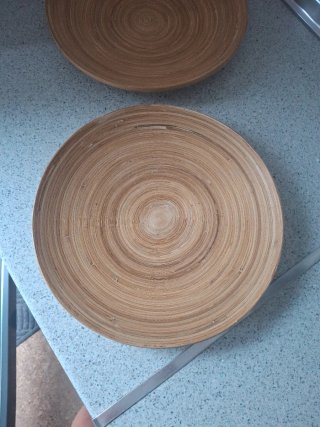 Juego de 2 Platos Decorativos Bambú