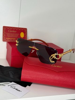 Gafas de sol Cartier Marrón/Dorado