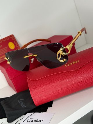 Gafas de sol Cartier Marrón/Dorado