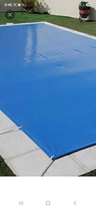 Toldo Piscina PVC 4x8 Azul