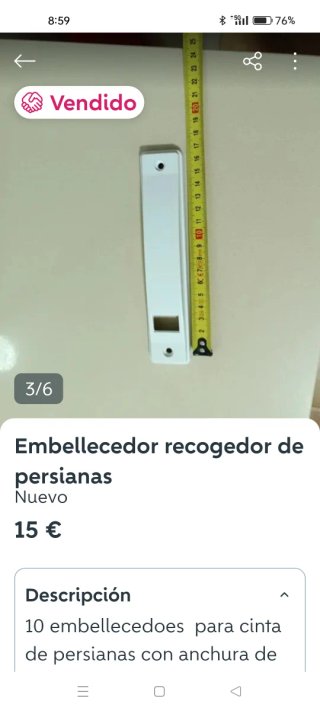 Embellecedor recogedor de persianas