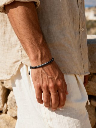 Pulseira Johnny Pedras Ágata e Hematite