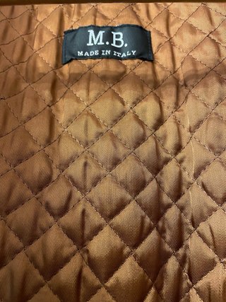 Cappotto in pelle marrone