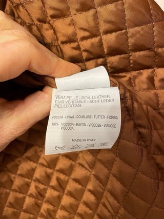 Cappotto in pelle marrone