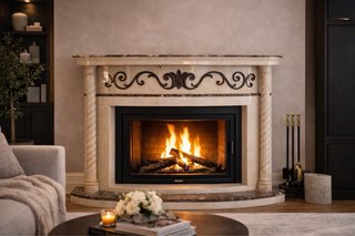 Chimenea de mármol clásica